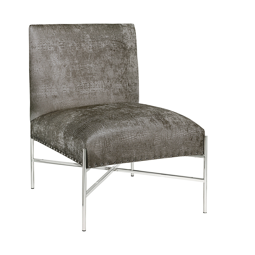 Barrymore Charcoal Reptile Accent Chair - Dreamart Gallery