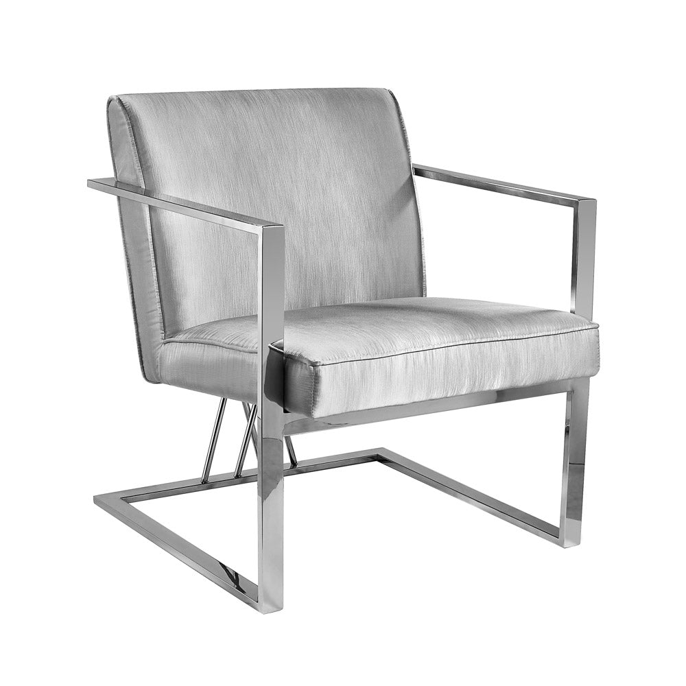 Fairmont Chair: Silver Satin - Dreamart Gallery