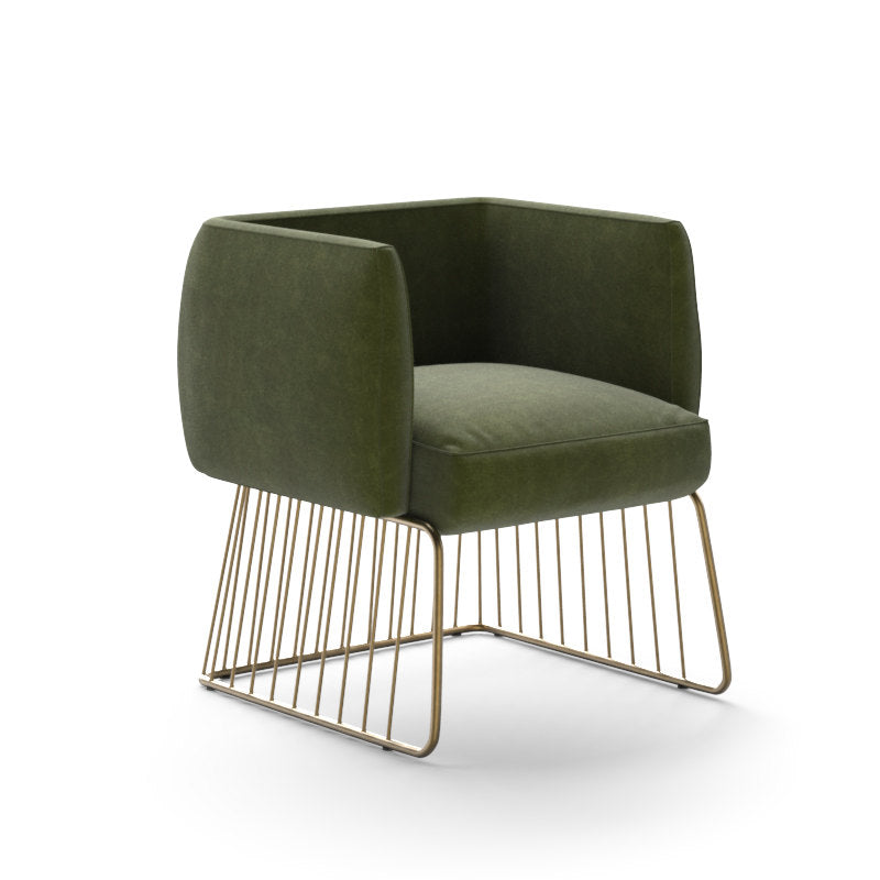 Gala Dining Armchair - Forest Green - Dreamart Gallery
