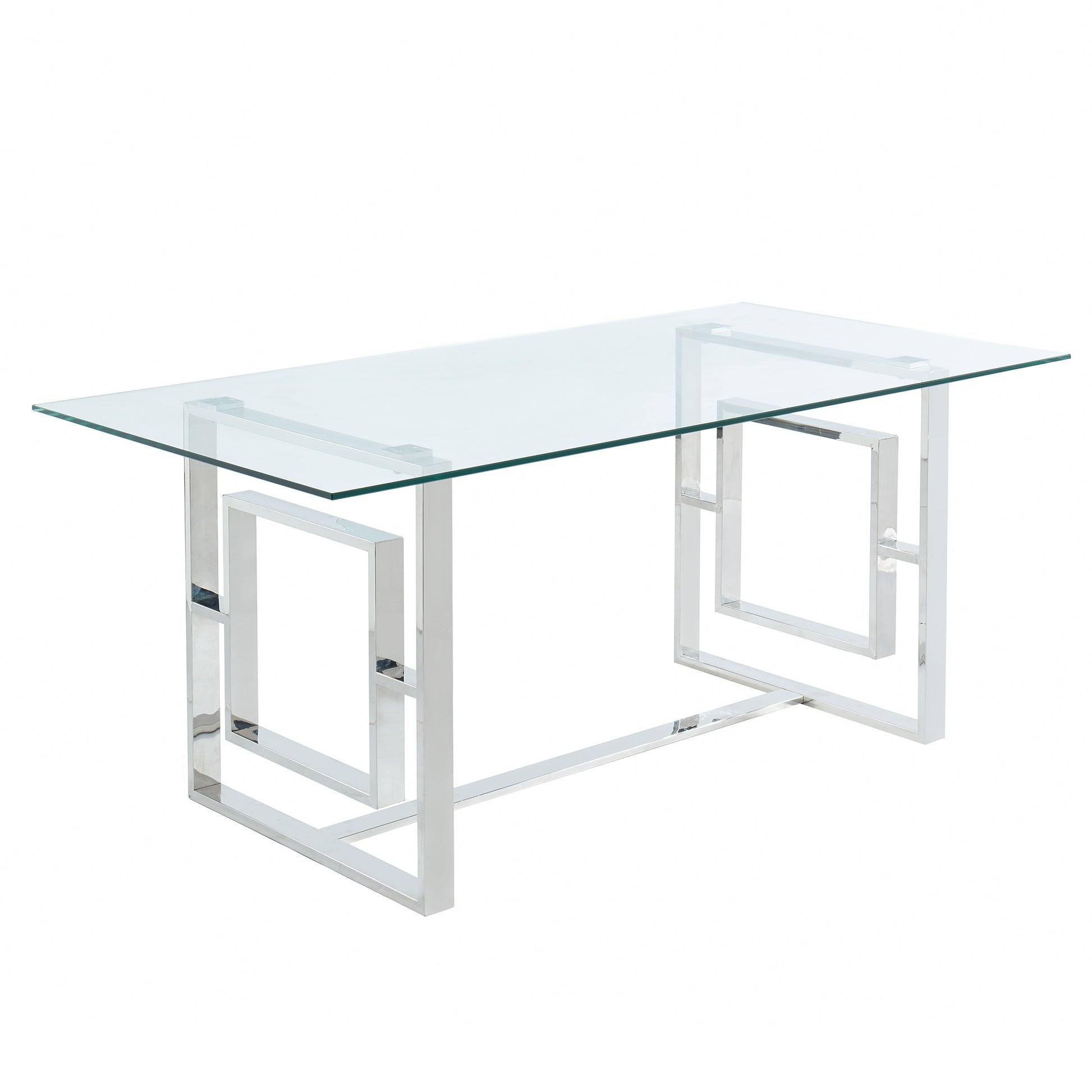 Eros Dining Table in Silver - Dreamart Gallery