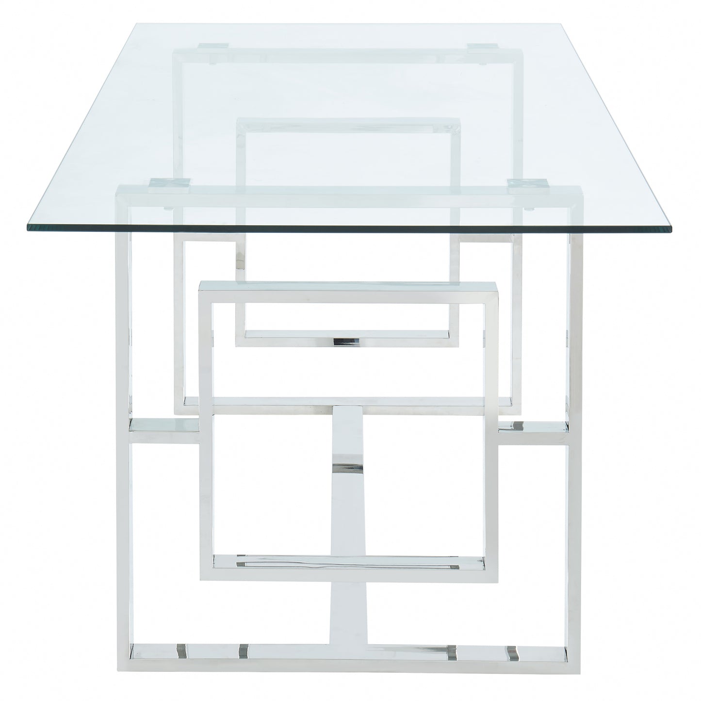 Eros Dining Table in Silver - Dreamart Gallery
