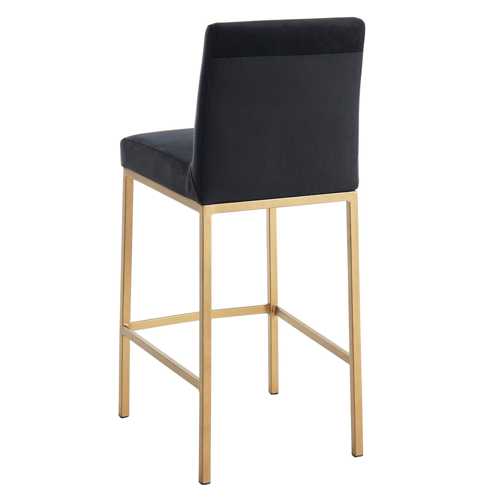 Diego 26'' Counter Stool in Black with Gold Legs - Dreamart Gallery