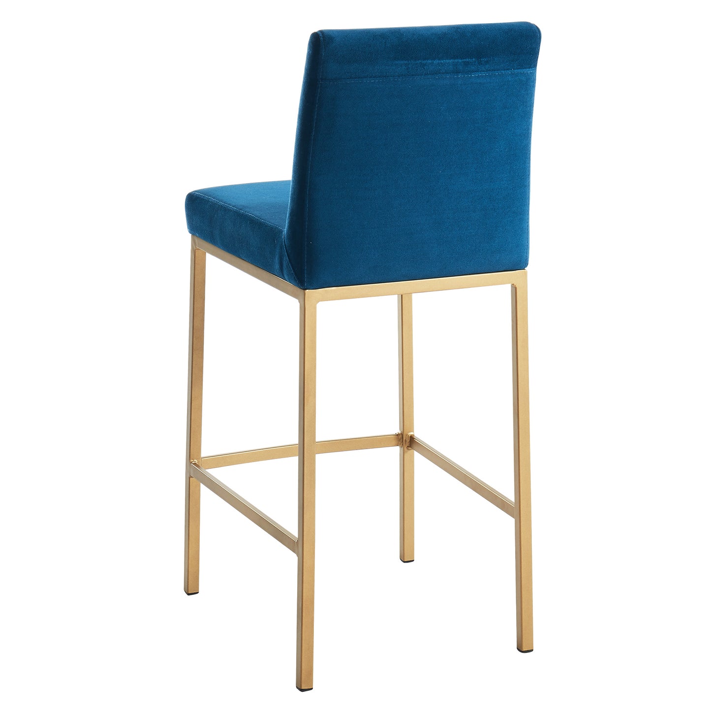Diego 26'' Counter Stool in Blue with Gold Legs - Dreamart Gallery