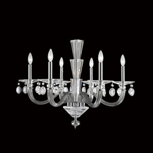 5306SA  Victoria Chandelier Smoke Arms with ClearCenter - Dreamart Gallery
