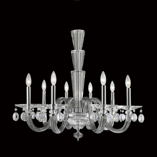 5308SA  Victoria Chandelier Smoke Arms with ClearCenter - Dreamart Gallery
