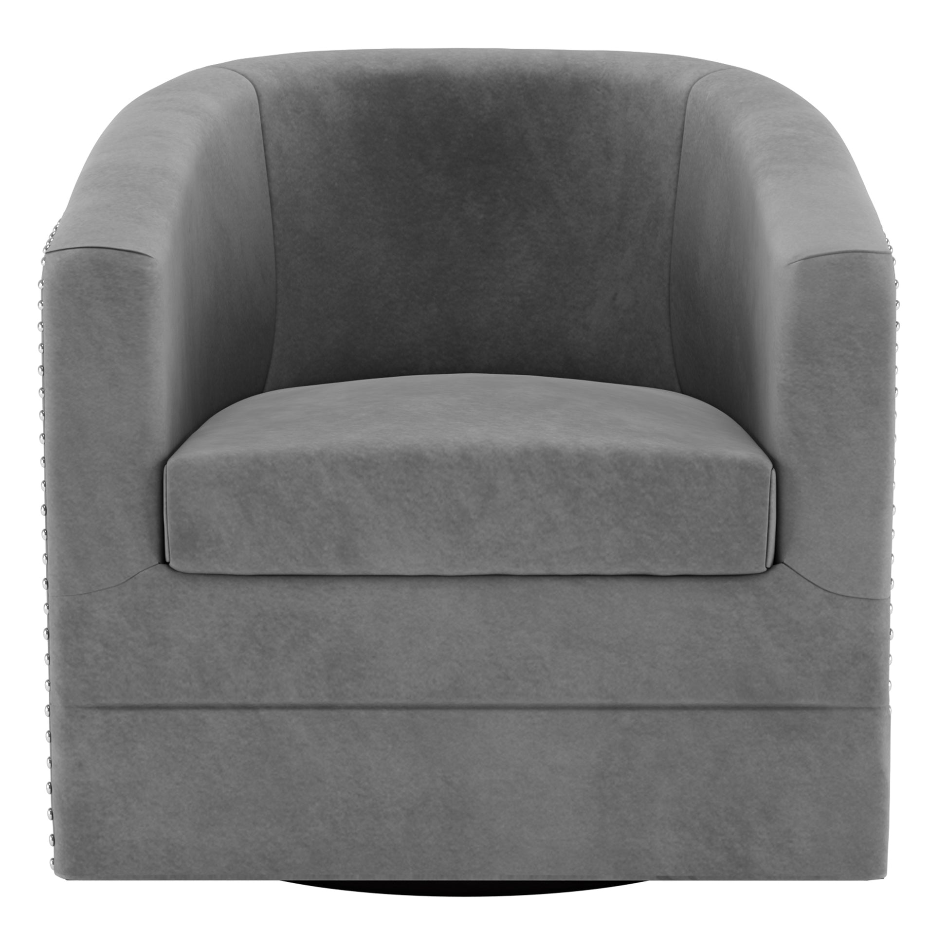 Velci Swivel Accent Chair in Grey - Dreamart Gallery