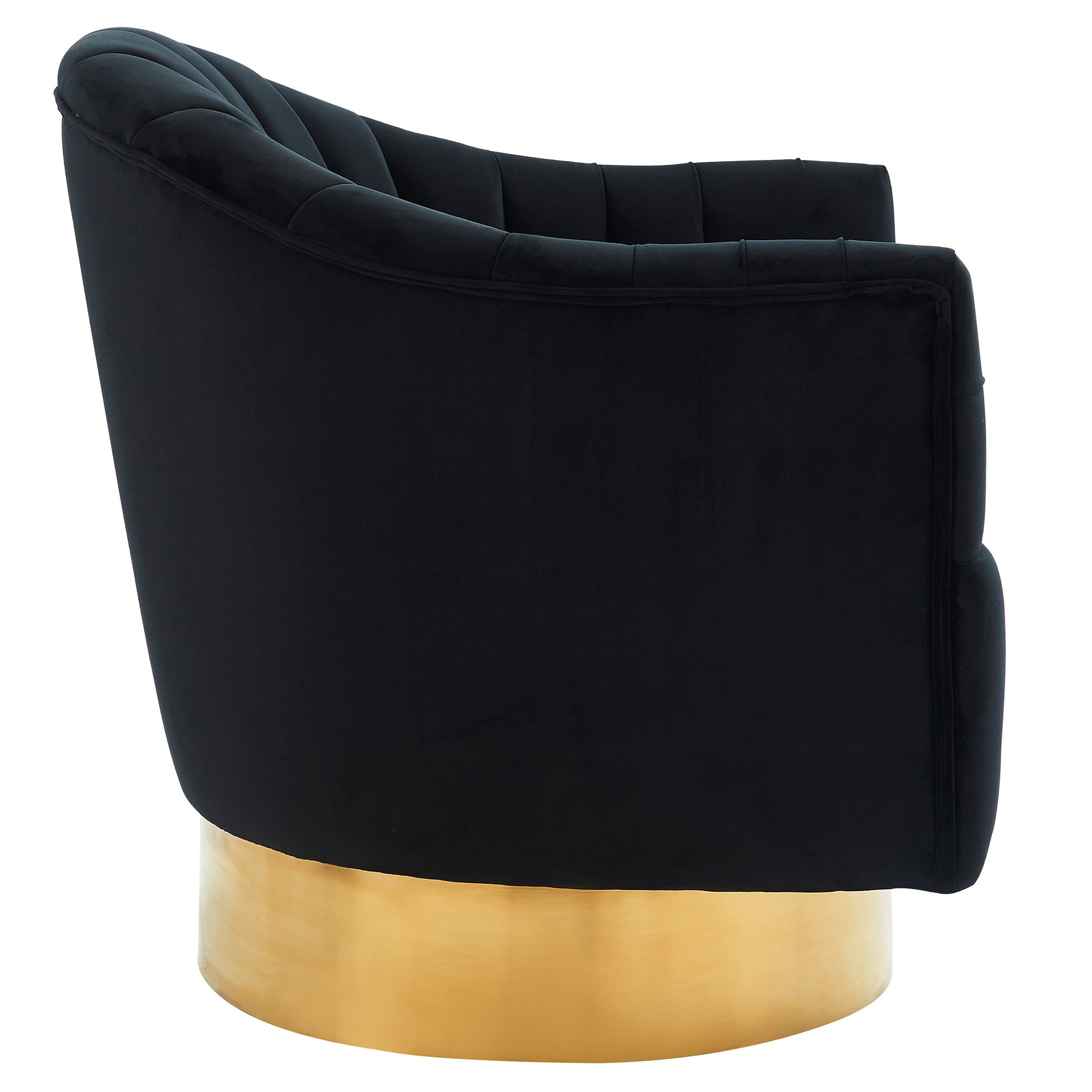 Cortina Accent Chair in Black & Gold - Dreamart Gallery