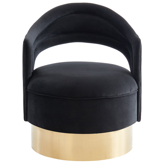 Sloane Accent Chair in Black & Gold - Dreamart Gallery