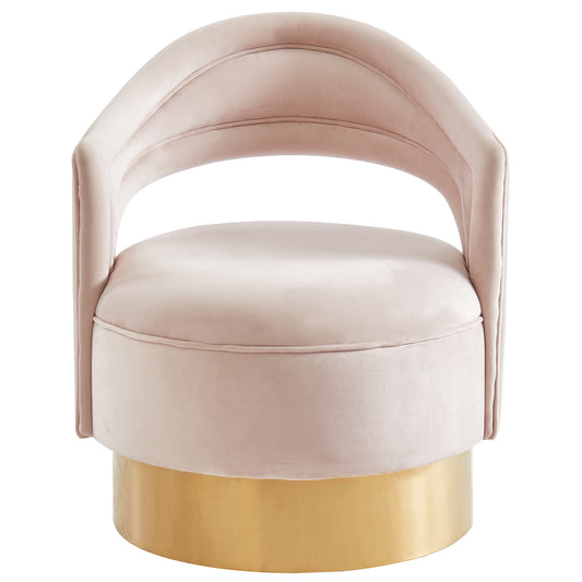 Sloane Accent Chair in Blush & Gold - Dreamart Gallery
