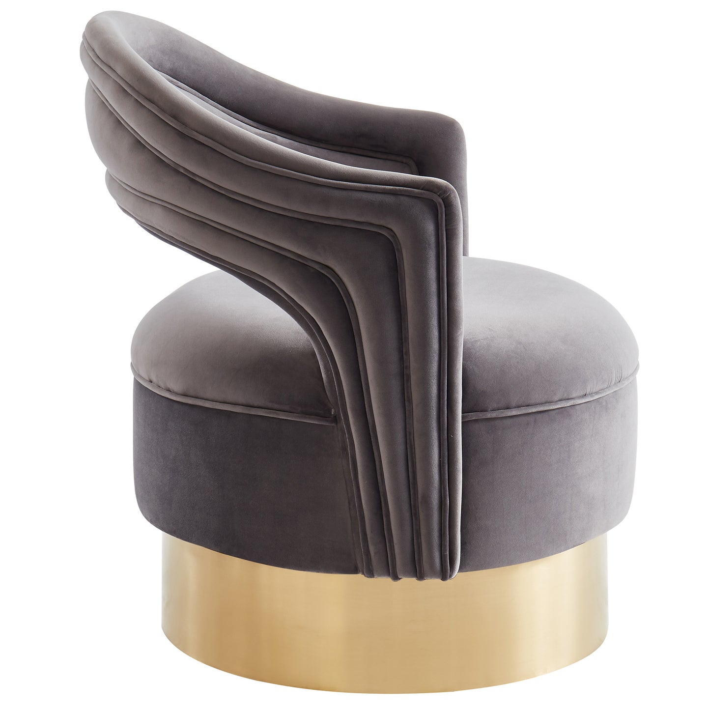 Sloane Accent Chair in Grey & Gold - Dreamart Gallery