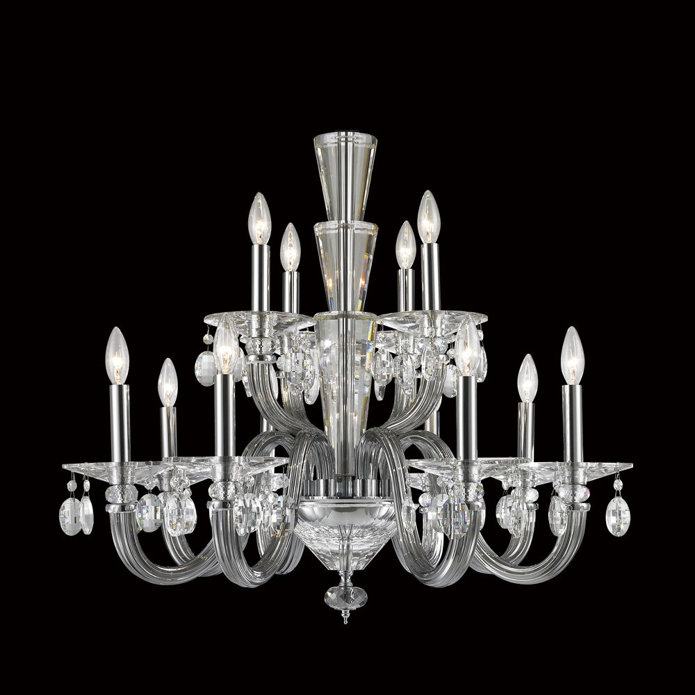 5312SA  Victoria Chandelier Smoke Arms with ClearCenter - Dreamart Gallery