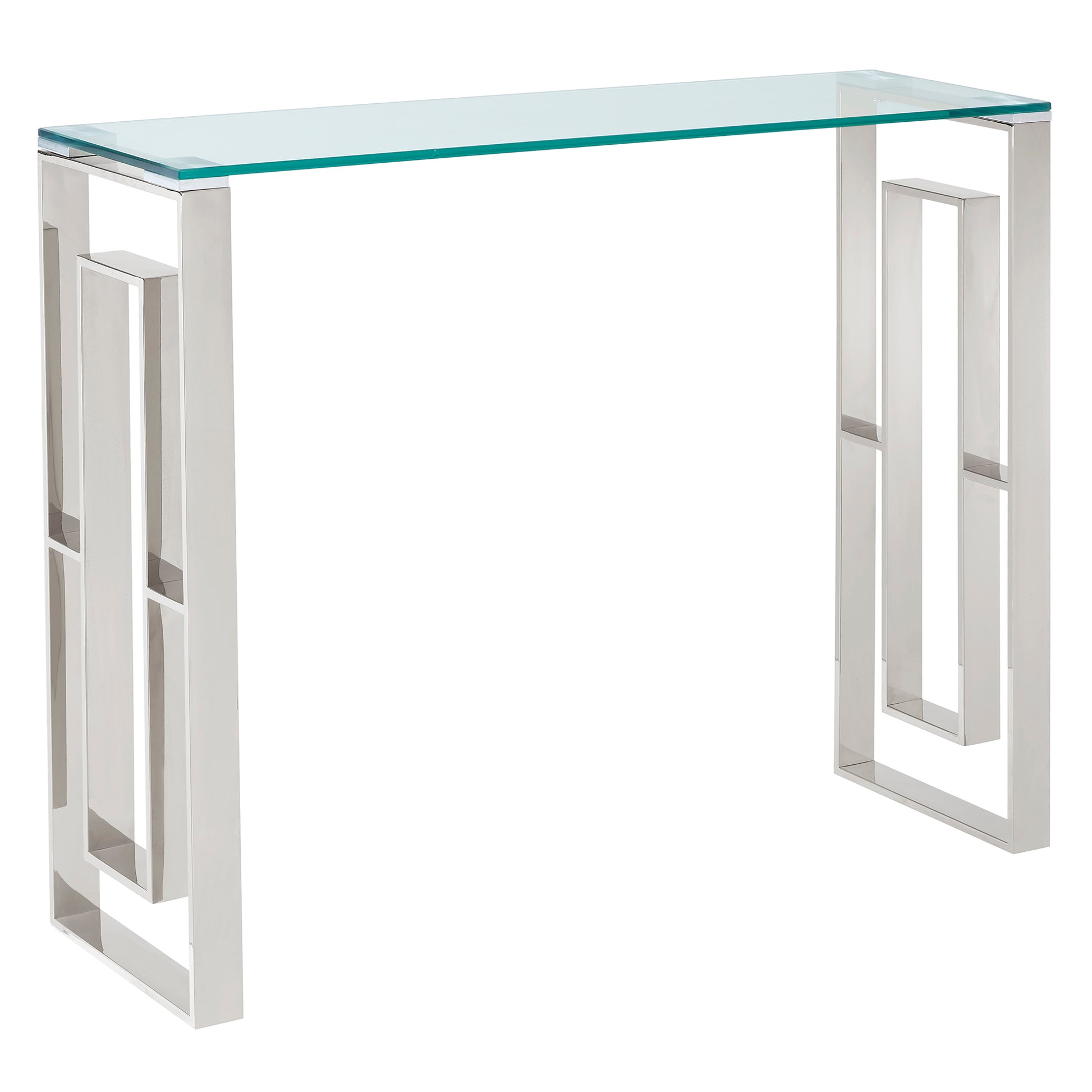 Eros Console Table in Silver - Dreamart Gallery