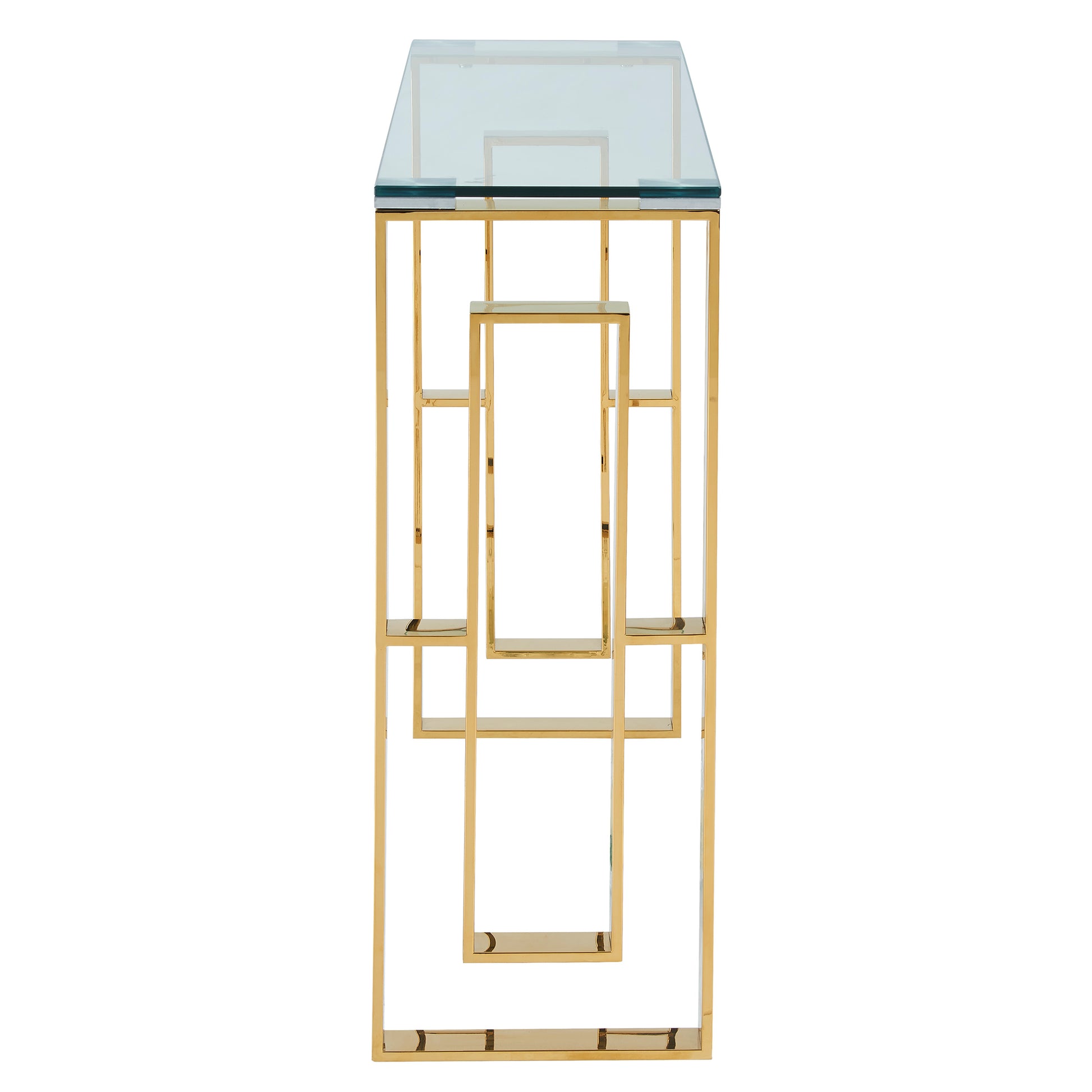 Eros Console Table in Gold - Dreamart Gallery