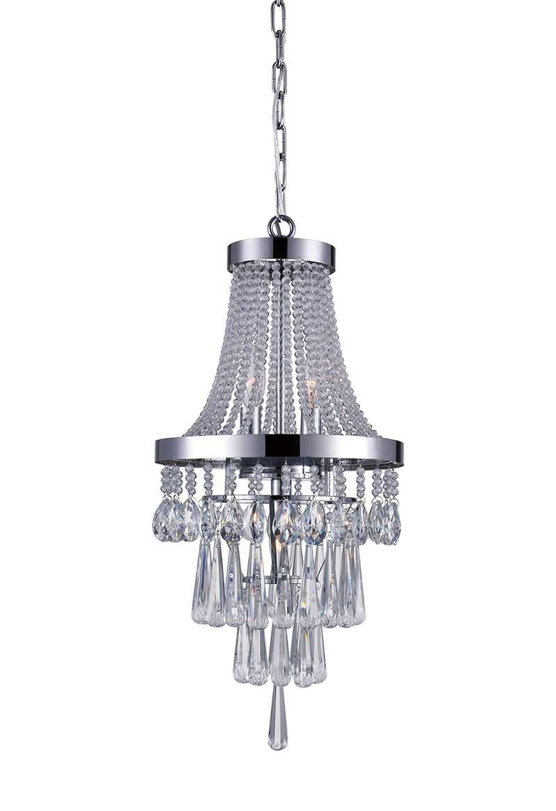 3 LIGHT CHANDELIER WITH CHROME FINISH - Dreamart Gallery