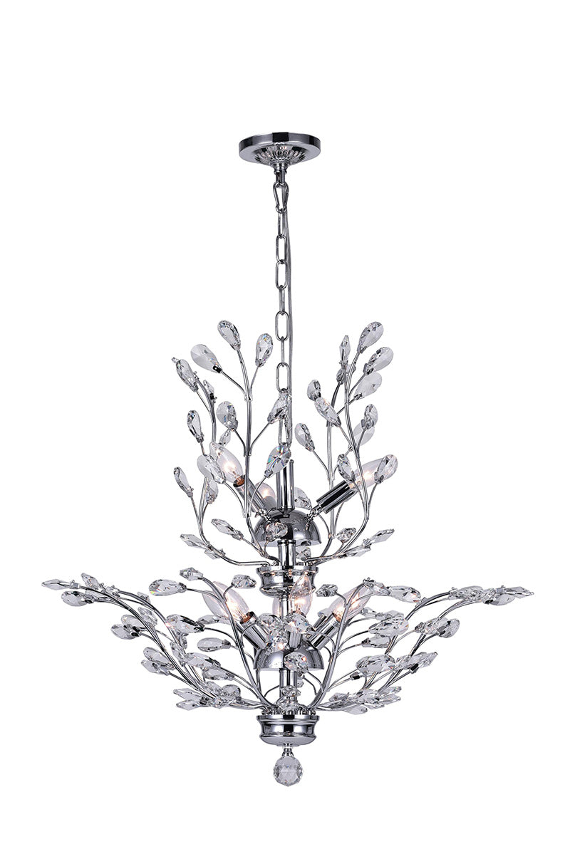9 LIGHT CHANDELIER WITH CHROME FINISH - Dreamart Gallery