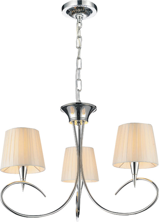 3 LIGHT UP CHANDELIER WITH CHROME FINISH - Dreamart Gallery