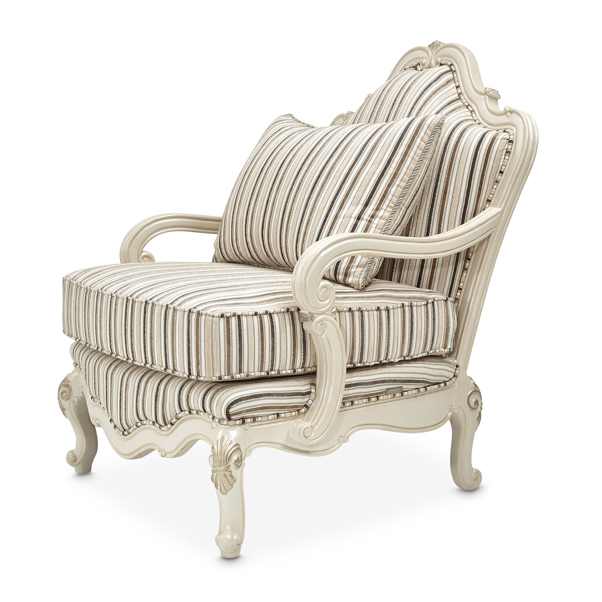 LAVELLE-CLASSIC PEARL Lavelle Bergere Wood Chair Birch Classic Pearl - Dream art Gallery