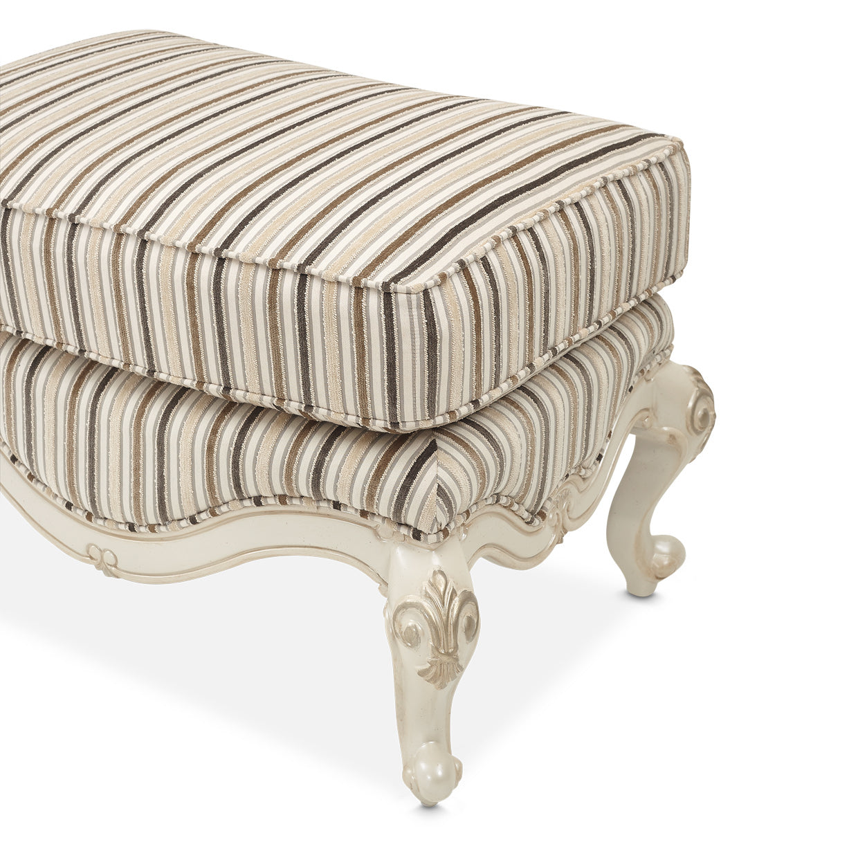LAVELLE-CLASSIC PEARL Lavelle Wood Chair Ottoman Birch Classic Pearl - Dream art Gallery