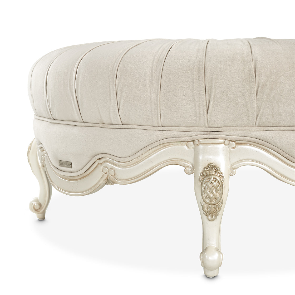 LAVELLE-CLASSIC PEARL Lavelle Rnd Cocktail Ottoman Ivory Classic Pearl - Dream art Gallery