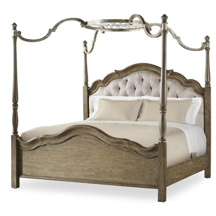 5502-90850  Upholstered Canopy Bed 5/0 - Dreamart Gallery