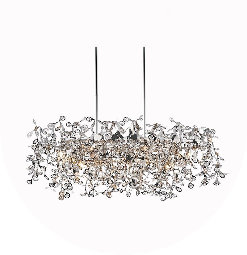 7 LIGHT DOWN CHANDELIER WITH CHROME FINISH - Dreamart Gallery