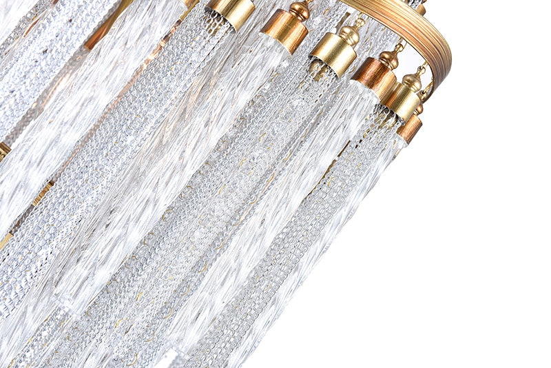 10 LIGHT DOWN CHANDELIER WITH GOLD FINISH - Dreamart Gallery
