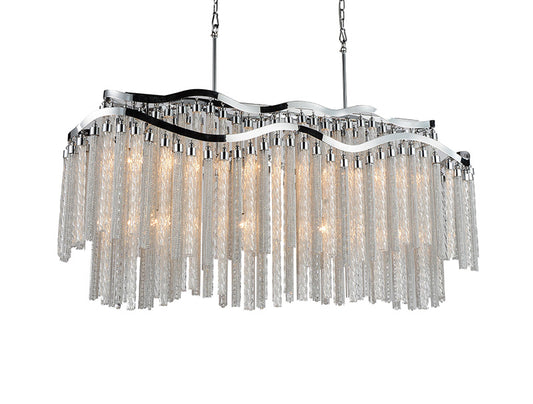 12 LIGHT DOWN CHANDELIER WITH CHROME FINISH - Dreamart Gallery
