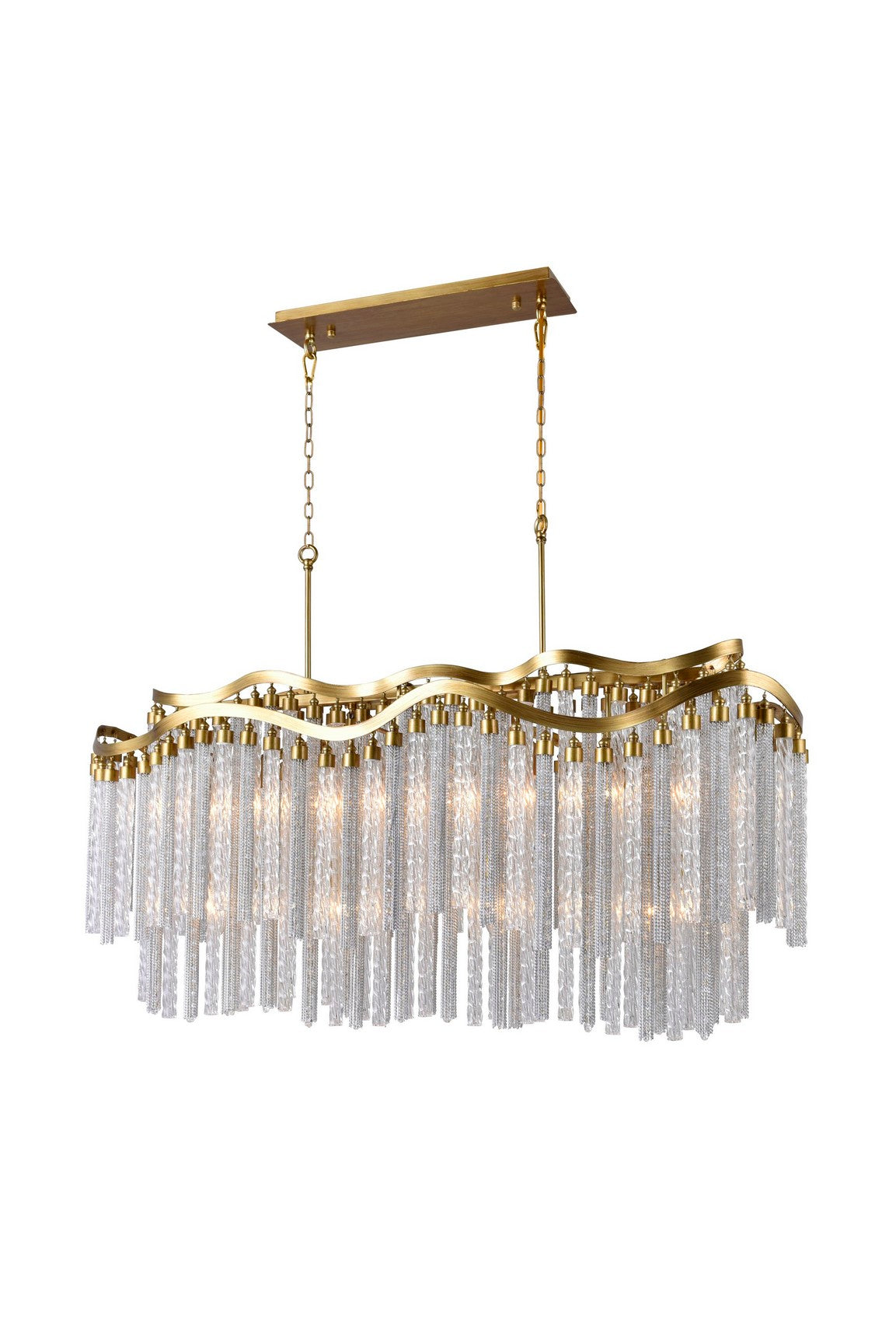 12 LIGHT DOWN CHANDELIER WITH GOLD FINISH - Dreamart Gallery