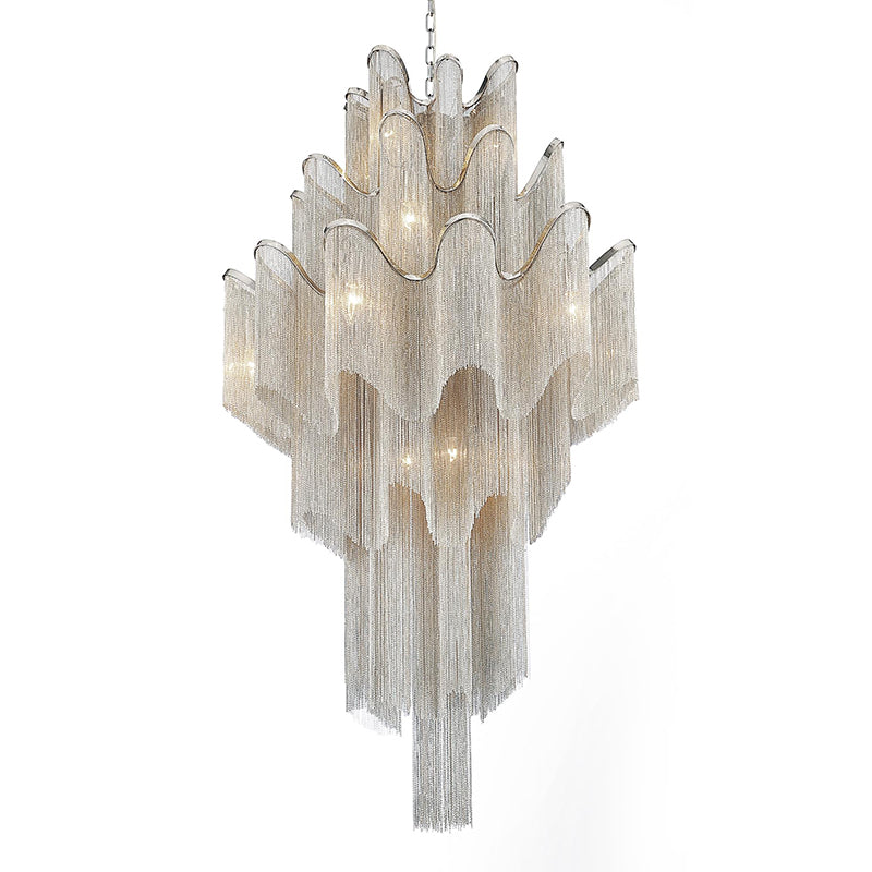 17 LIGHT DOWN CHANDELIER WITH CHROME FINISH - Dreamart Gallery