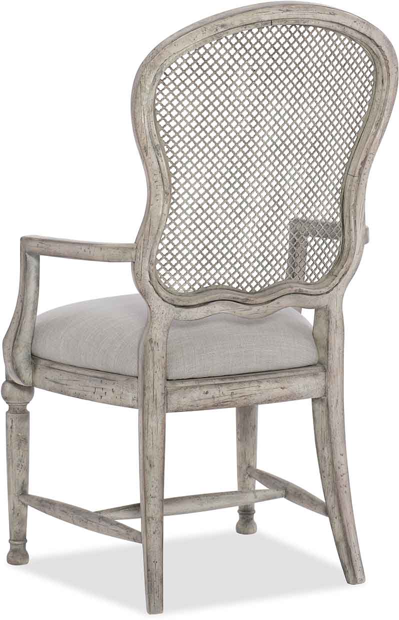 Hooker Furniture Dining Room Boheme Gaston Metal Back Arm Chair - 2 per carton/price ea - Dreamart Gallery