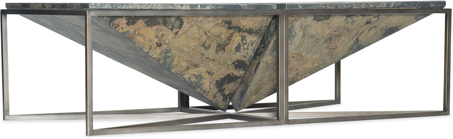 Hooker Furniture Living Room Princess Cut Square Cocktail Table - Dreamart Gallery