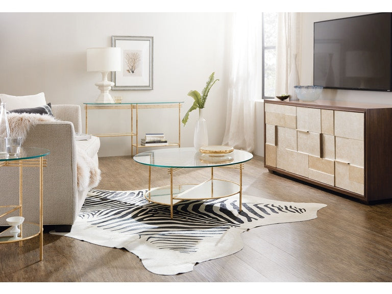 Hooker Furniture Living Room Well Balanced Round Cocktail Table - Dreamart Gallery