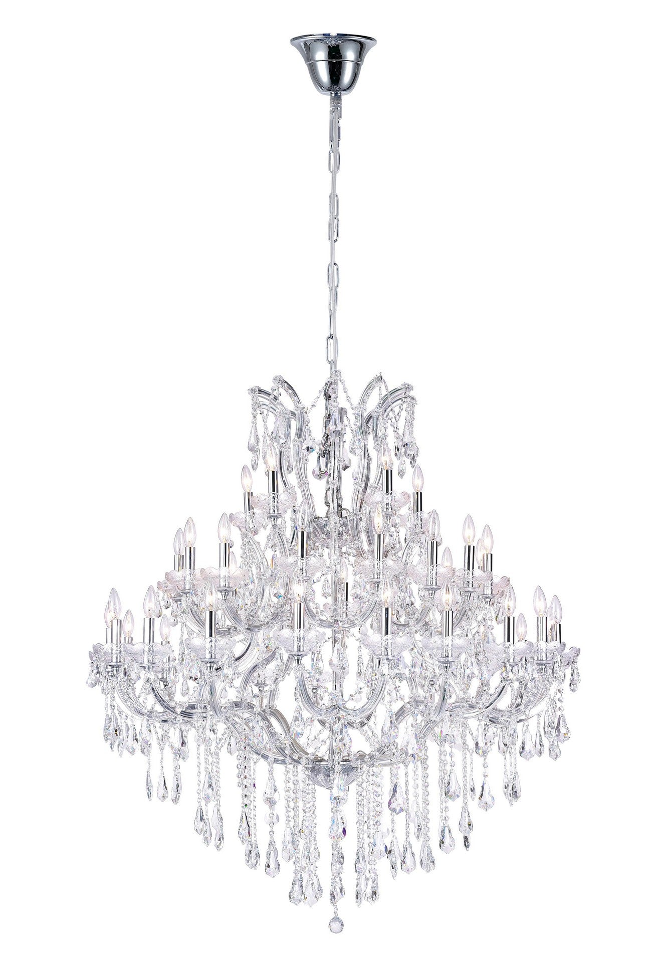 33 LIGHT UP CHANDELIER WITH CHROME FINISH - Dreamart Gallery