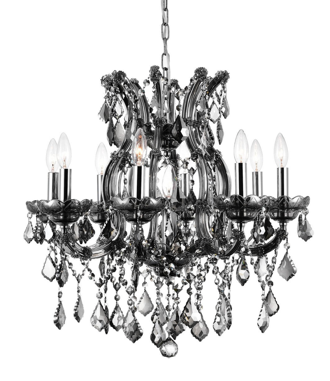 9 LIGHT UP CHANDELIER WITH CHROME FINISH - Dreamart Gallery