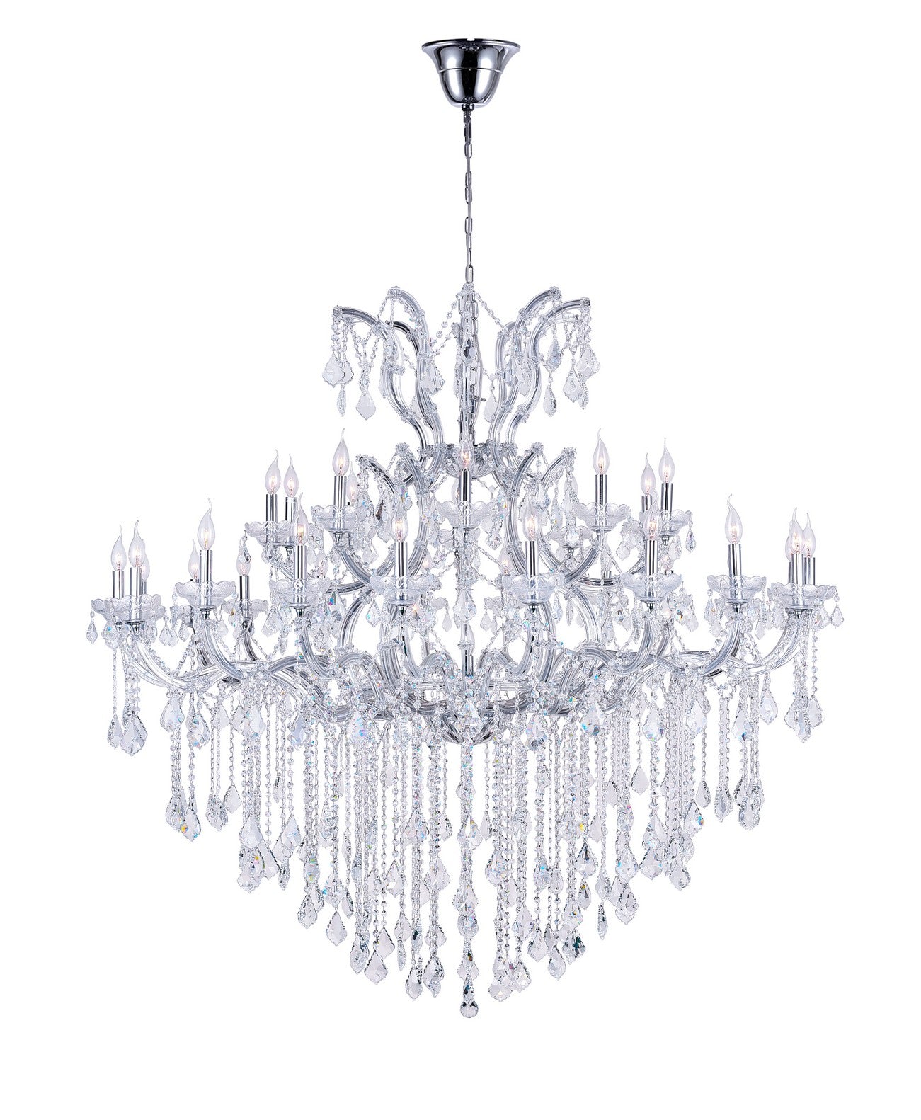 31 LIGHT UP CHANDELIER WITH CHROME FINISH - Dreamart Gallery