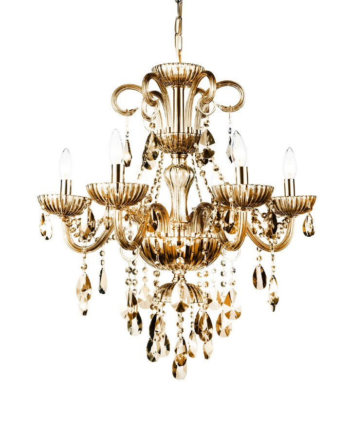 6 LIGHT UP CHANDELIER WITH CHROME FINISH - Dreamart Gallery