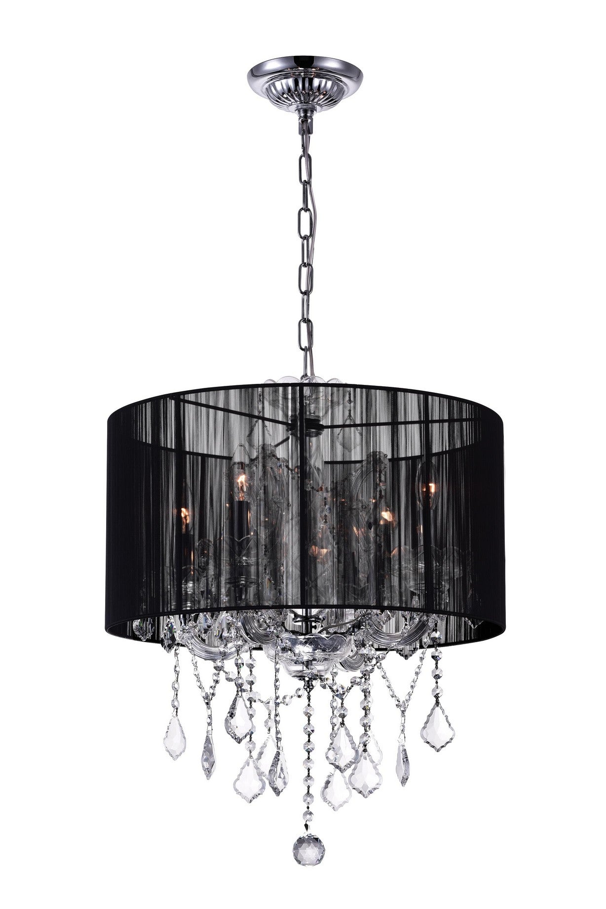 4 LIGHT UP CHANDELIER WITH CHROME FINISH - Dreamart Gallery