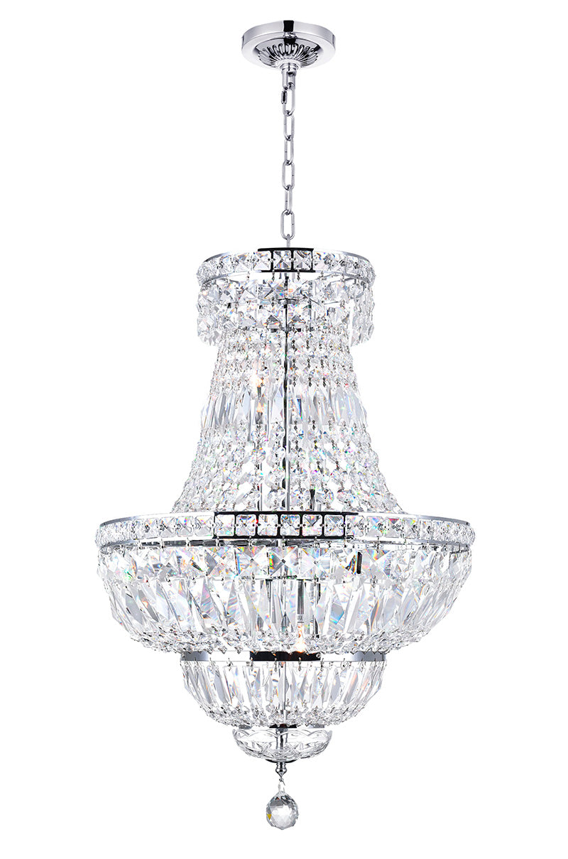 8 LIGHT DOWN CHANDELIER WITH CHROME FINISH - Dreamart Gallery