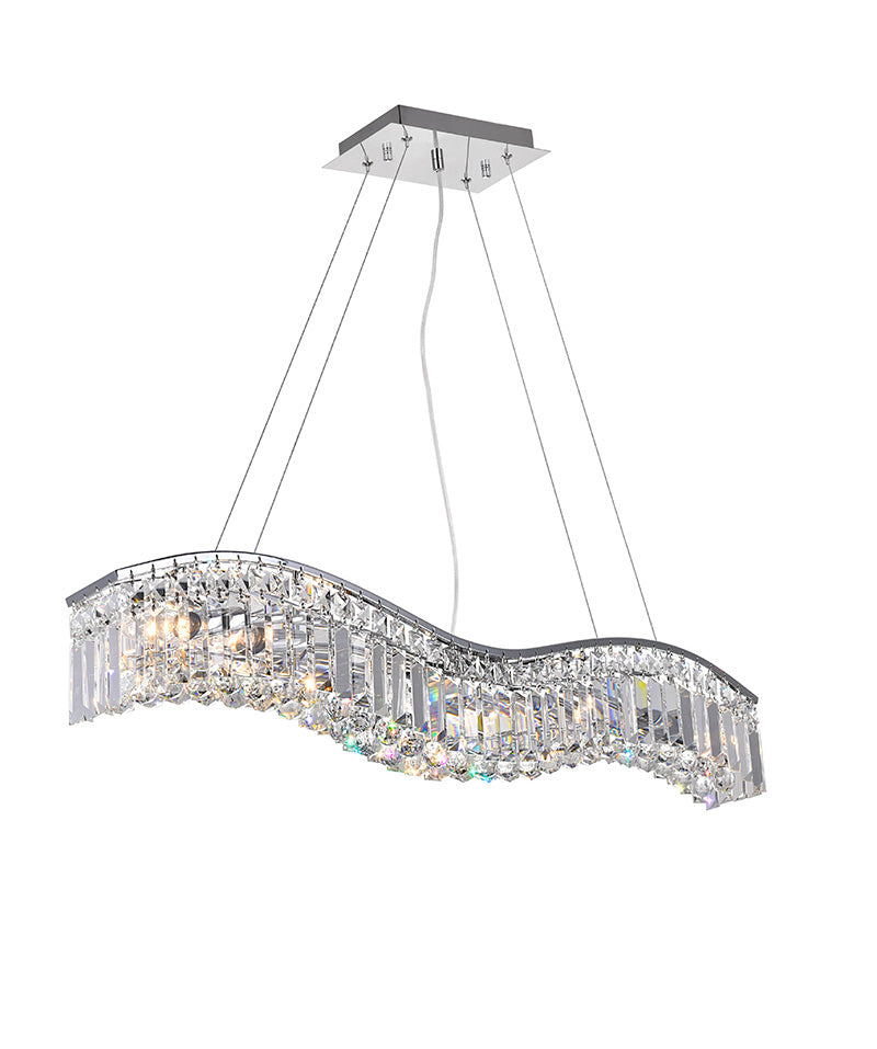 5 LIGHT DOWN CHANDELIER WITH CHROME FINISH - Dreamart Gallery