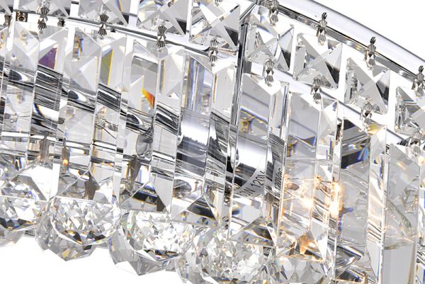7 LIGHT DOWN CHANDELIER WITH CHROME FINISH - Dreamart Gallery