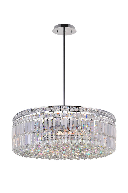 10 LIGHT DOWN CHANDELIER WITH CHROME FINISH - Dreamart Gallery