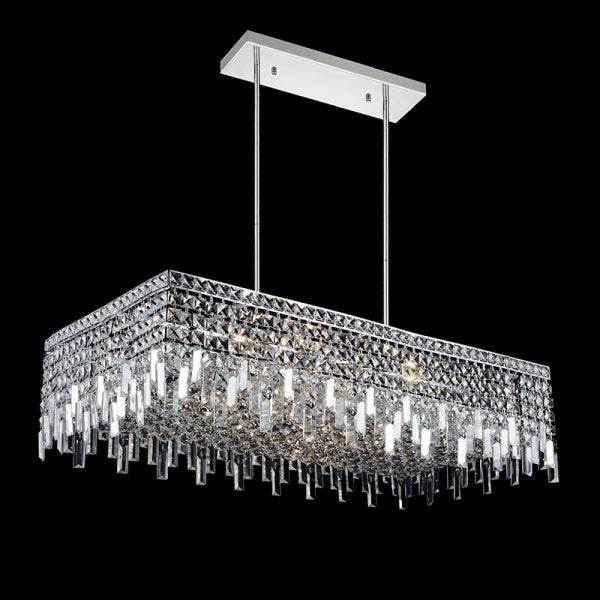 10 LIGHT DOWN CHANDELIER WITH CHROME FINISH - Dreamart Gallery