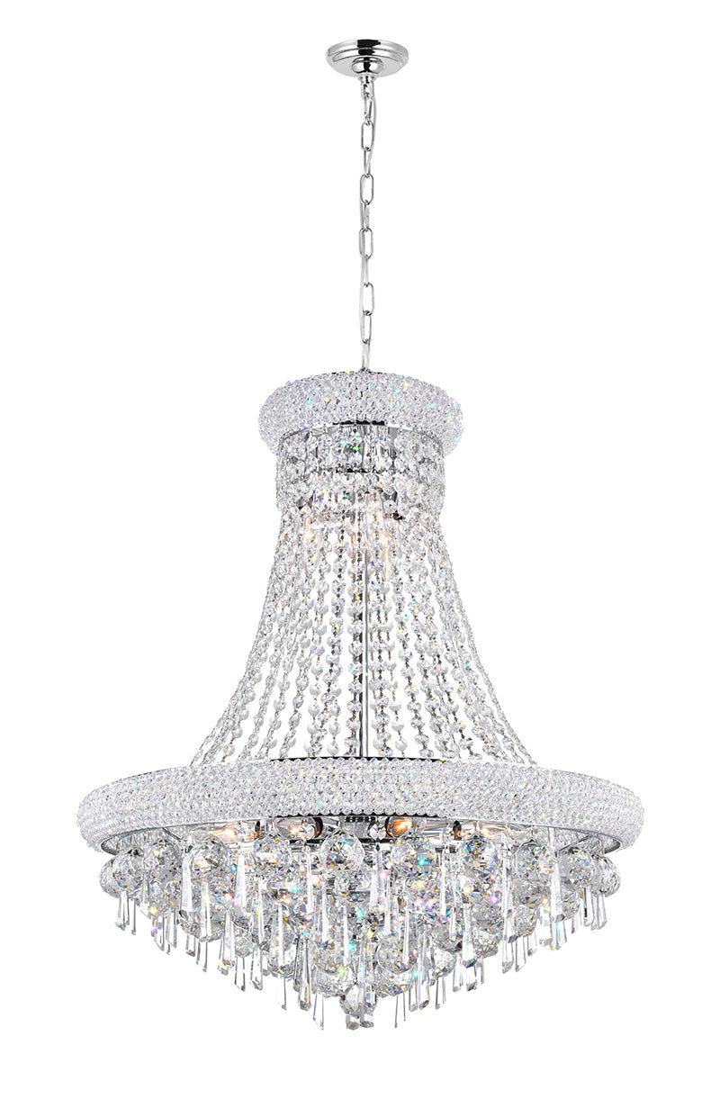 13 LIGHT DOWN CHANDELIER WITH CHROME FINISH - Dreamart Gallery