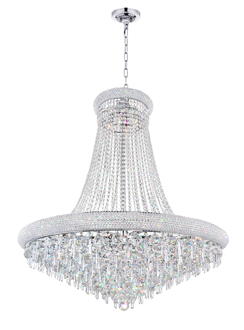 18 LIGHT DOWN CHANDELIER WITH CHROME FINISH - Dreamart Gallery