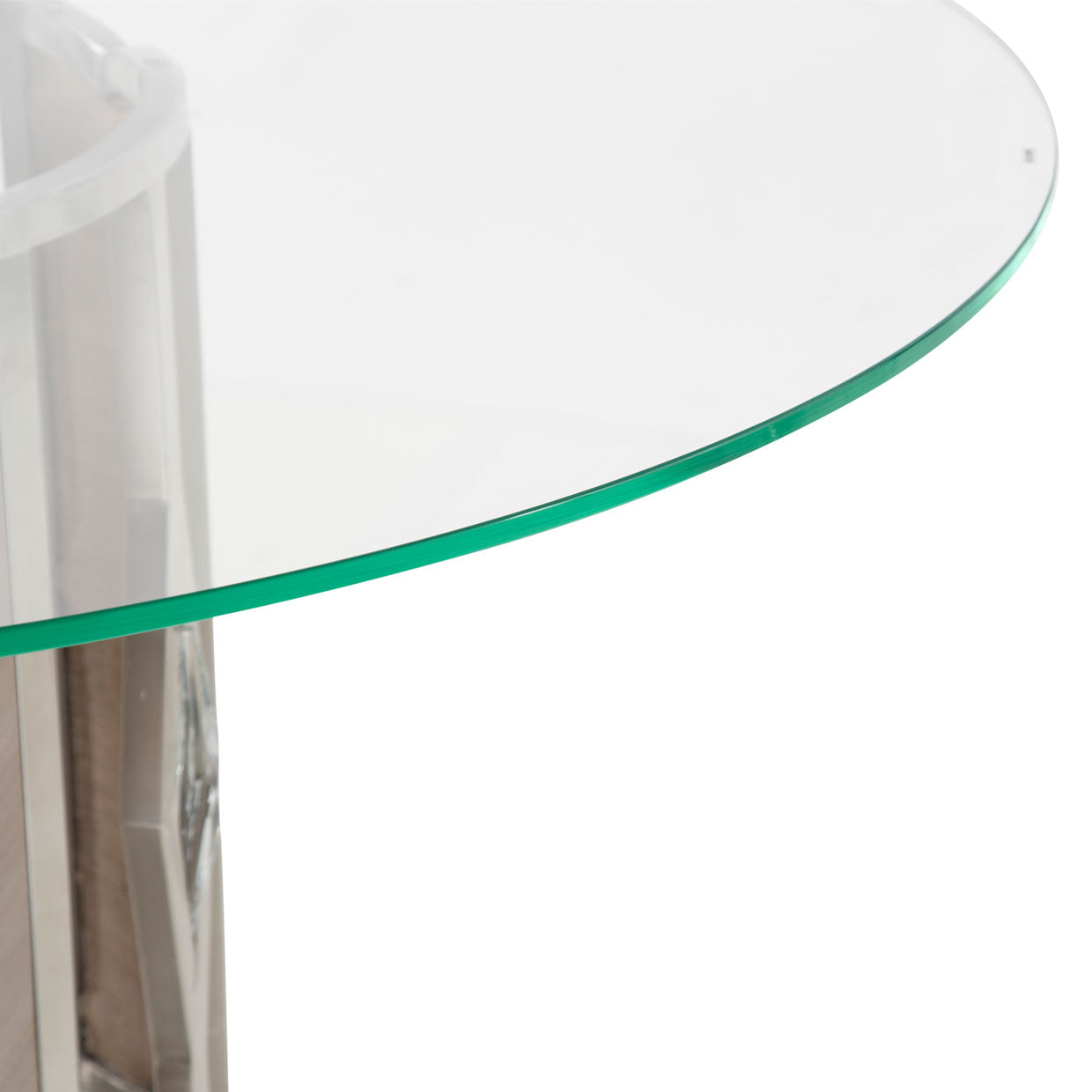 Round 60 Glass Dining Table (2 Pc) - Dreamart Gallery