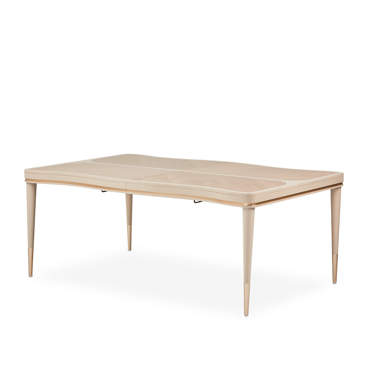 MALIBU CREST 4 Leg Rectangular Dining Table (Includes: 2 X 24 Leaves) - Dream art Gallery