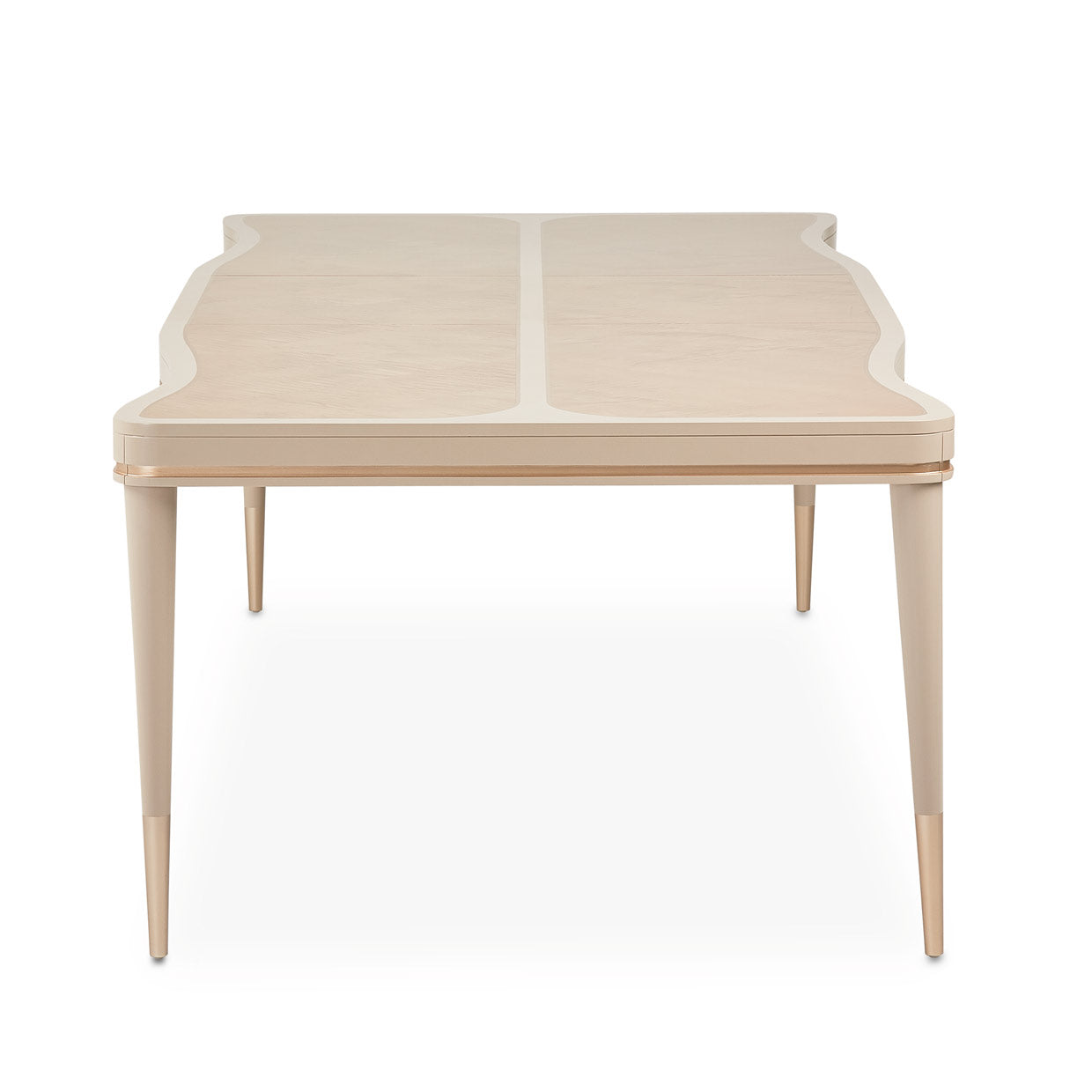 MALIBU CREST 4 Leg Rectangular Dining Table (Includes: 2 X 24 Leaves) - Dream art Gallery