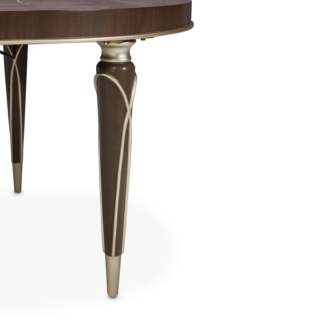 VILLA CHERIE HAZELNUT 4 Leg Oval Dining Table (Includes: 2 X 22 Leaves) - Dream art Gallery