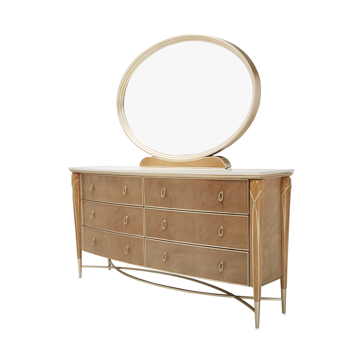 VILLA CHERIE - CARAMEL Dresser & Mirror(just dresser) - Dreamart Gallery