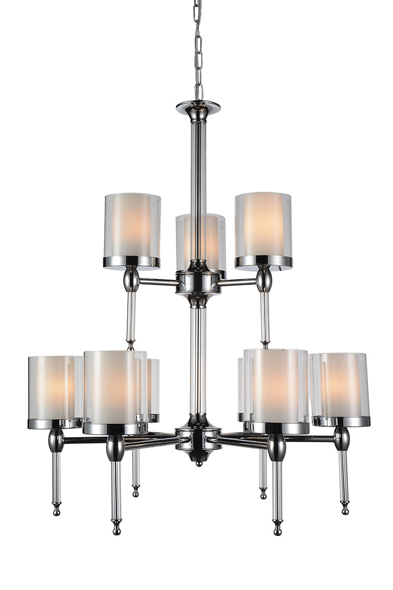 9 LIGHT CANDLE CHANDELIER WITH CHROME FINISH - Dreamart Gallery